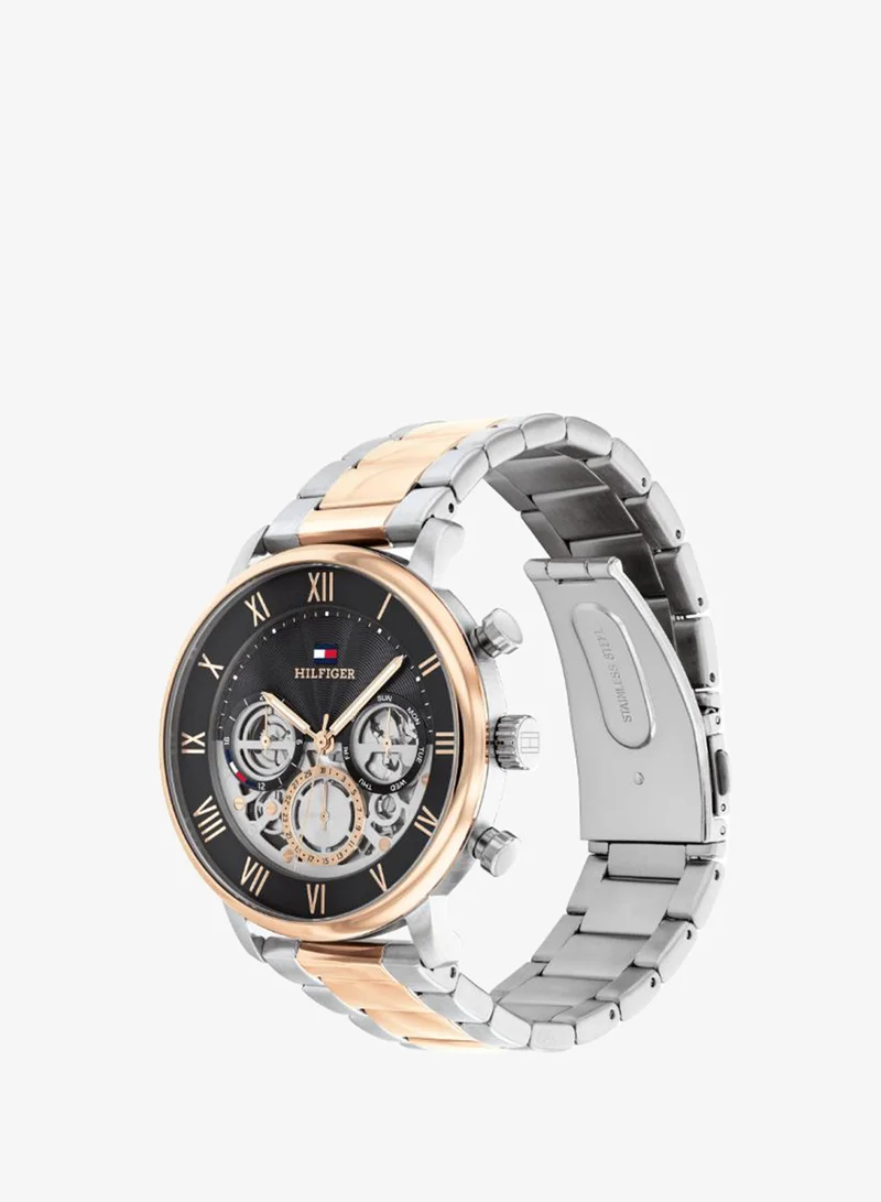 Tommy Hilfiger  Men's Multifunction Watch, Grey Dial, Two-Tone Stainless Steel Strap for Men | Best Price UAE