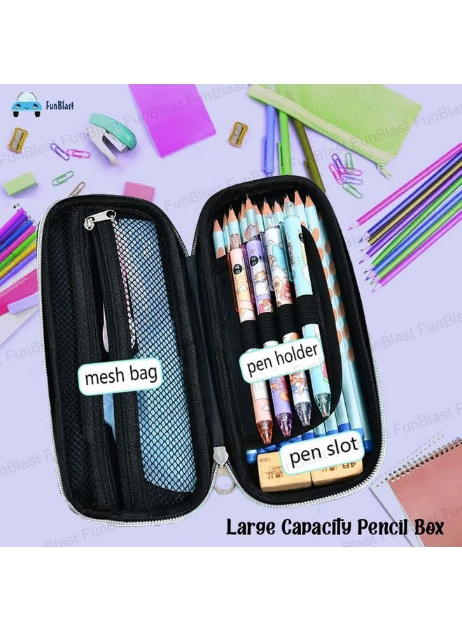 فنبلاست حقيبة أقلام فان بلاست ديناصور - حقيبة أقلام صلبة ثلاثية الأبعاد منقوشة، منظم أدوات مكتبية متعدد الأغراض لأطفال المدارس، حقيبة بسحاب مطبوعة برسوم كرتونية، حقيبة أدوات مكتبية، هدايا إرجاع للأطفال - Image 3