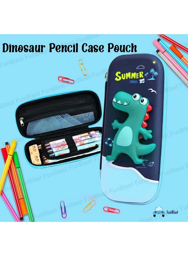 فنبلاست حقيبة أقلام فان بلاست ديناصور - حقيبة أقلام صلبة ثلاثية الأبعاد منقوشة، منظم أدوات مكتبية متعدد الأغراض لأطفال المدارس، حقيبة بسحاب مطبوعة برسوم كرتونية، حقيبة أدوات مكتبية، هدايا إرجاع للأطفال - Image 5