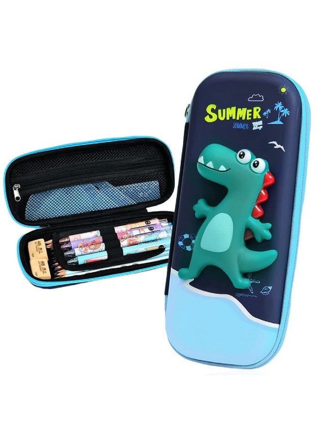 فنبلاست حقيبة أقلام فان بلاست ديناصور - حقيبة أقلام صلبة ثلاثية الأبعاد منقوشة، منظم أدوات مكتبية متعدد الأغراض لأطفال المدارس، حقيبة بسحاب مطبوعة برسوم كرتونية، حقيبة أدوات مكتبية، هدايا إرجاع للأطفال - Image 1