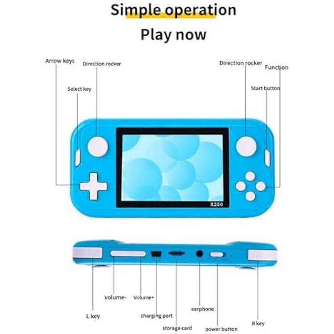 X350 3.5 INCH IPS HD SCREEN 8G BUILT-IN 6800+ GAMES HANDHELD GAME PLAYER RETRO VIDEO GAMING CONSOLE FOR GBA/MD/FC 10 EMULATOR - Image 4