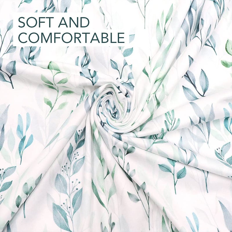 DILIMI غطاء مقعد السيارة للأطفال DILIMI ورقة خضراء، غطاء للرضاعة ناعم وقابل للتنفس، غطاء متعدد الوظائف لمقعد السيارة للأطفال/عربة الأطفال/كرسي الطعام/عربات التسوق/أغطية مقاعد السيارة - Image 2