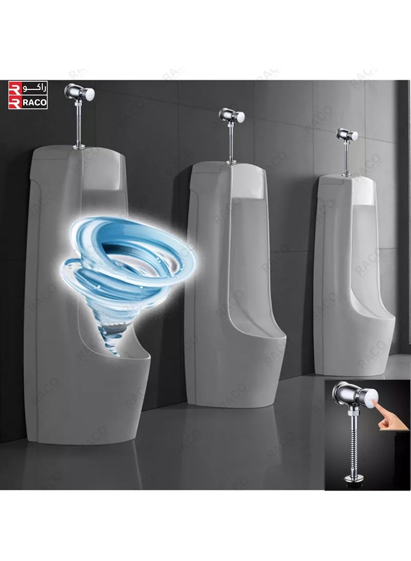 راكو صمام تدفق المبولة من راكو ميديكس، صمام تدفق المبولة في المرحاض، نوع الزر المثبت على الحائط مع صمام تدفق الإغلاق التلقائي اليدوي - Image 3