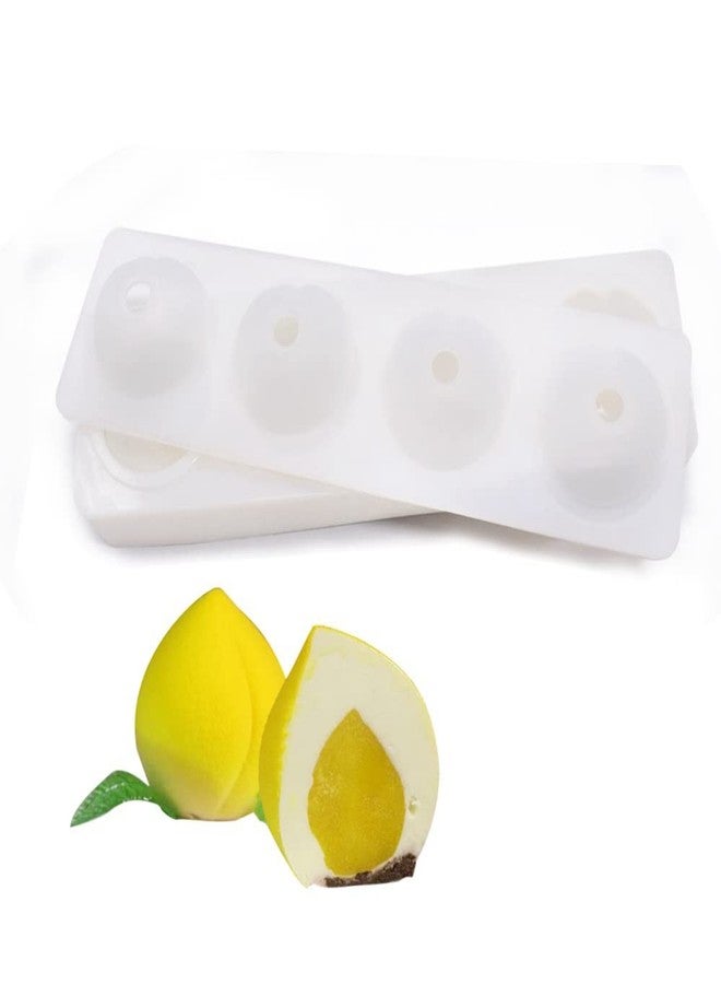 mostsom Silicone Mold Dessert Silicone Cake Mold For Baking Fondant Mould Fruit Shape Sugar Candy Jelly Bakeware Chocolates Mould (2PCS Peach L_14.4x3.6x1.92 inch) - Image 3
