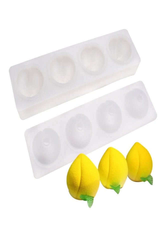 mostsom Silicone Mold Dessert Silicone Cake Mold For Baking Fondant Mould Fruit Shape Sugar Candy Jelly Bakeware Chocolates Mould (2PCS Peach L_14.4x3.6x1.92 inch) - Image 1