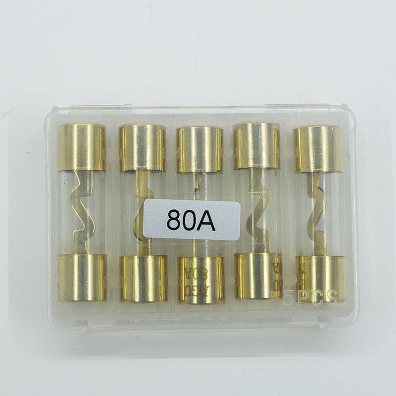 Agu10X38Mm Glass Safety Tube Car Audio Special Fuse Tubular 10A-100A Full Gold Plated 32V - Image 3
