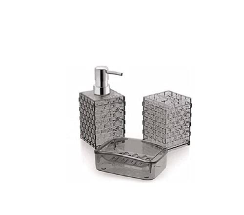 Pass Pass passpass Bathroom Set of Liquid Soap Dispenser, Soap Dish & Toothbrush Holder for Bathroom (Multicolor) - Image 3
