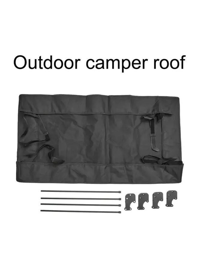 Black Outdoor Camping Canopy Sunshade 600D Oxford Cloth For Camping Picnics Fishing - Image 4