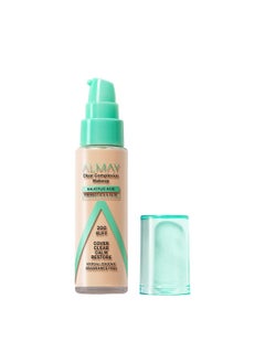 Almay Almay Clear Complexion Acne Foundation Makeup with Salicylic Acid - Lightweight, Medium Coverage, Hypoallergenic, -Fragrance Free, for Sensitive Skin , 200 Buff, 1 fl oz.  - Image 1