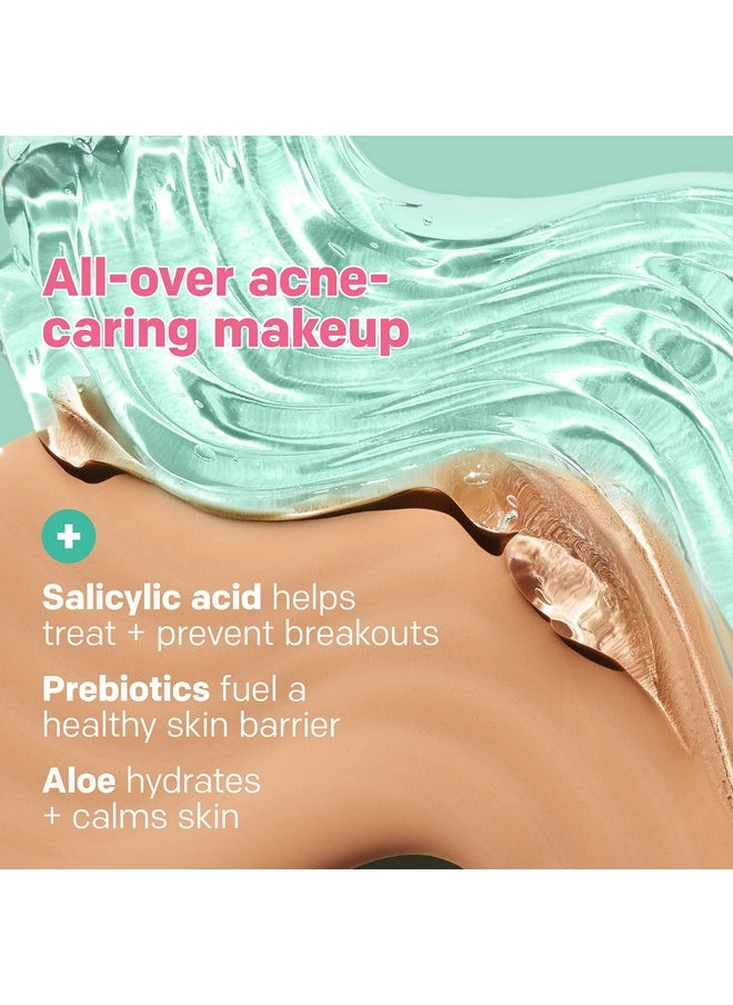 ألماي كريم أساس Almay Clear Complexion Acne Foundation Makeup مع حمض الساليسيليك - خفيف الوزن، تغطية متوسطة، مضاد للحساسية، خالٍ من العطور، للبشرة الحساسة، 200 باف، 1 أونصة سائلة.  - Image 5