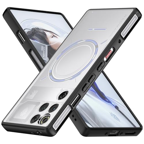 Foluu Slim Fit Case for ZTE Nubia Red Magic 11 Pro/11 Pro+, Hard PC Back & Soft TPU Bumper Protective Shockproof Scratch Resistant Case for Red Magic 11 Pro 2025 (Black) - Image 1