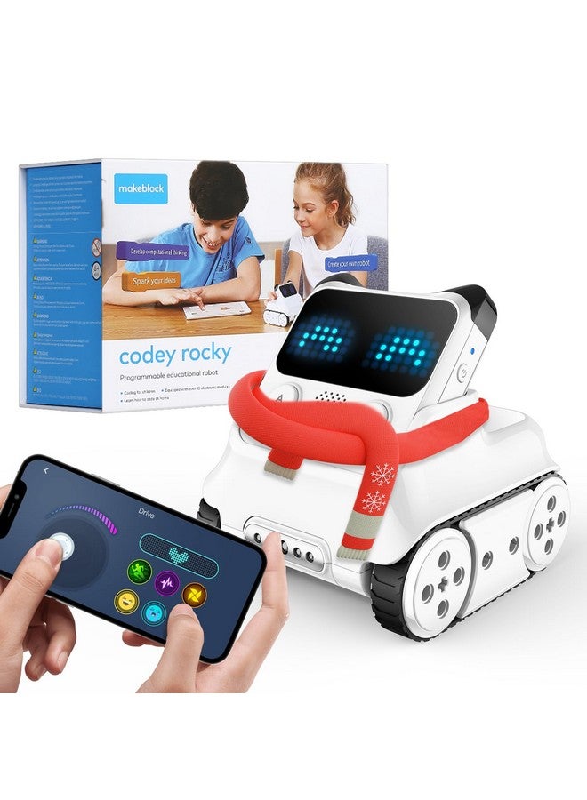 ميك بلوك روبوت كودي روكي التفاعلي، برمجة للأطفال من سن 8 إلى 12 عامًا، ألعاب ستيم تدعم برمجة سكراتش بايثون، هدية روبوتية ذكية للأطفال من سن 6 سنوات فما فوق - Image 1