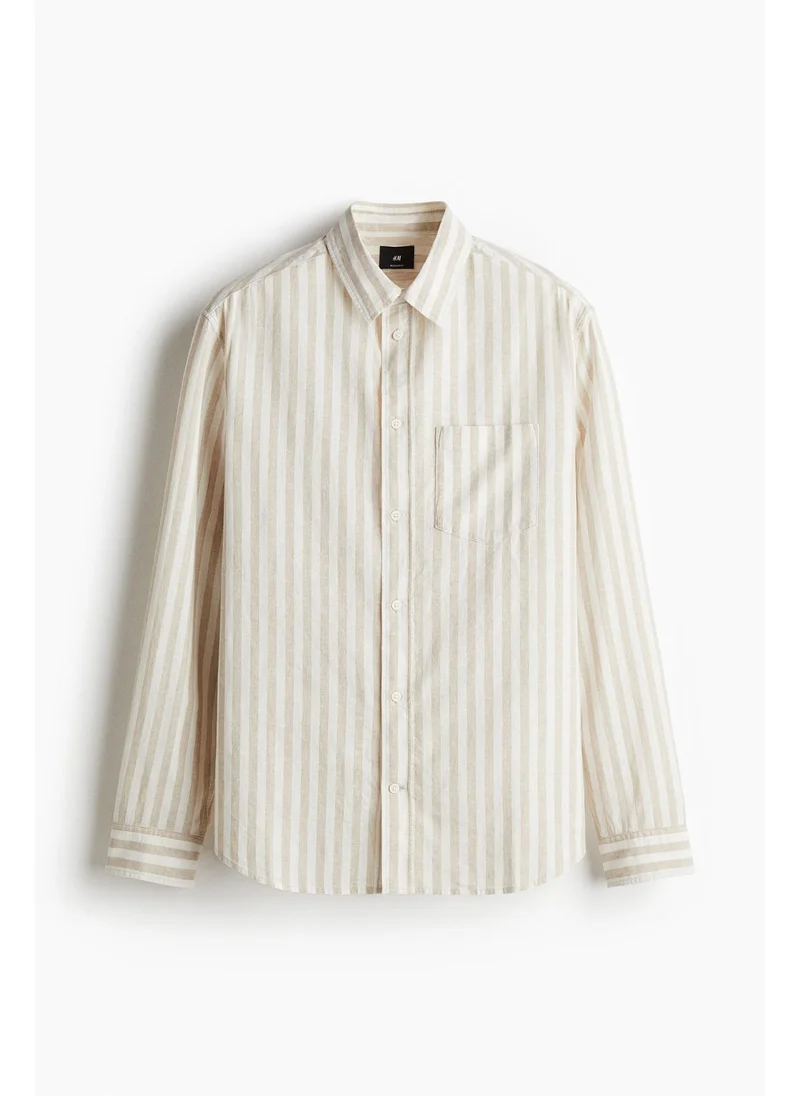 H&M Regular Fit Linen-blend shirt