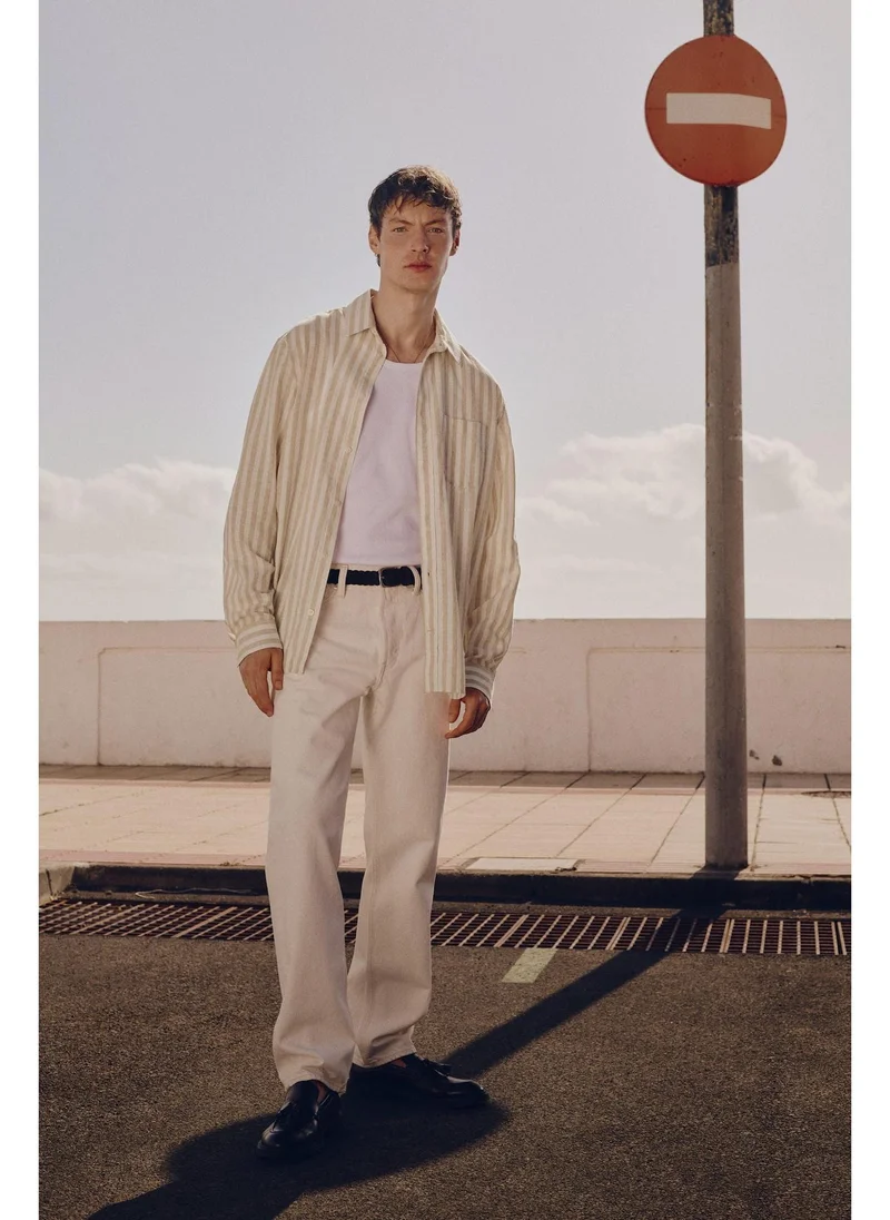 H&M Regular Fit Linen-blend shirt