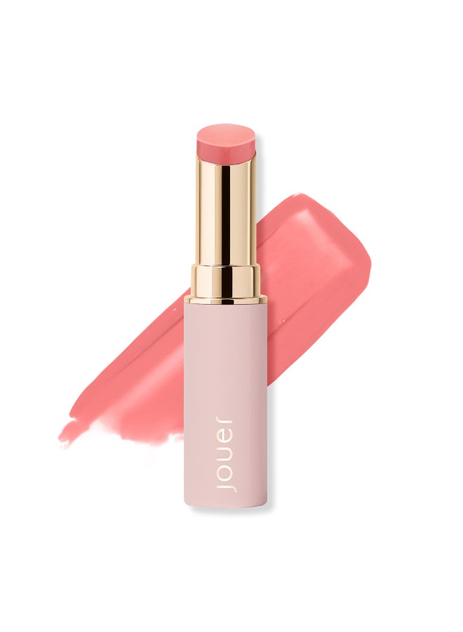Jouer Essential Lip Enhancer Shine Balm Enhancing Tinted Lip Balm Moisturize Plump Nourishing Lip Care Jojoba Seed Oil and Maxi Lip Formula for Moisturizing and Fullness Peony - Image 3
