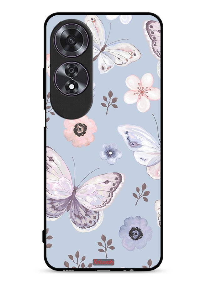 Tolwak Oppo A60 Protective Case Cover Butterflies And Flowers - Image 1