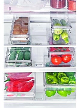 Boz House Set of 3 New Clear Refrigerator & Cabinet Organizer Storage Box with Cover  - Image 2