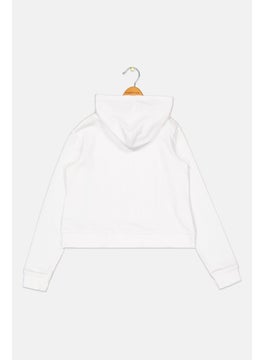 CONVERSE Kids Boy Brand Logo Hoodie, White Combo  - Image 2