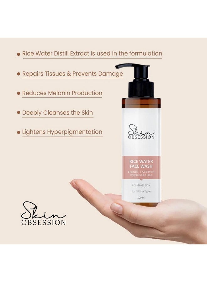 Skin Obsession SkinObsession Rice Water Bright Foaming Face Wash 100ml | Face Wash for Glowing Skin | Cleanser for Uneven Skin Tone | Korean Skin Care, For Oily skin - Image 4
