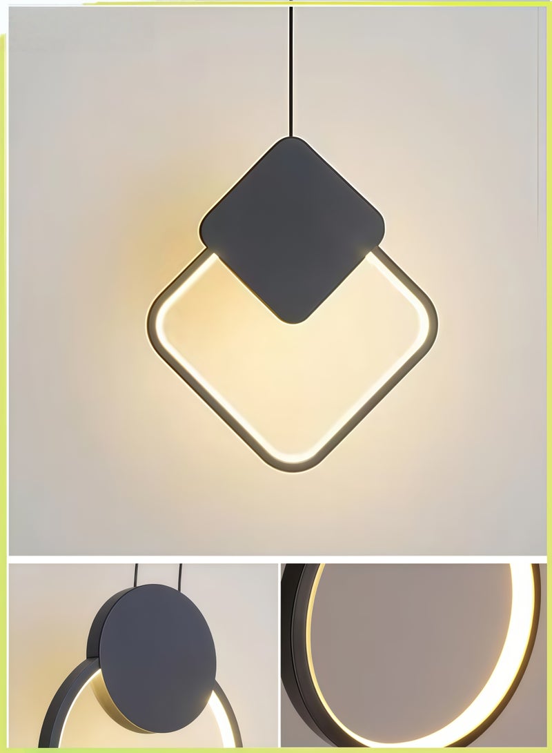 Haikomin Led Pendant Nordic Lights Indoor Lighting Adjustable Integrated Hanging Lamp Small Modern Led Pendant Light Three-colours For Home Bedside Living Room Decoration Dining Tables Aisle Modern Light Nordic Iron Retro Loft Home Living Room Hanging Lamps Bedroom Luminaria Lighting, Kitchen Island Pendant Lights Fixtures - Image 4