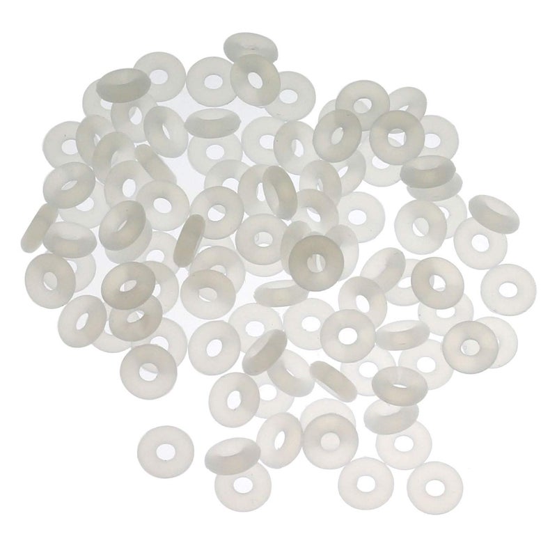 Tegg حلقات سدادة مطاطية 100 قطعة 6x2 مم لتصنيع المجوهرات ، مشابك نهاية ، فواصل خرز ، حشوات للأساور والقلائد والحرف اليدوية - Image 1