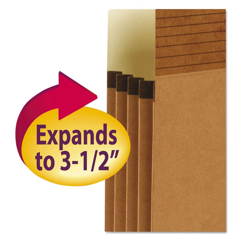 Smead Easy GripÂ® File Pocket, Straight-Cut Tab, 3-1/2" Expansion, Legal Size, Redrope, 25 per Box (73210) - Image 2