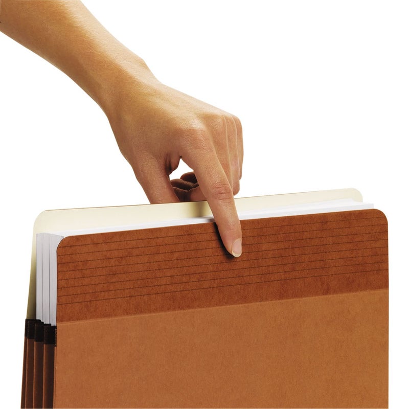 Smead Easy GripÂ® File Pocket, Straight-Cut Tab, 3-1/2" Expansion, Legal Size, Redrope, 25 per Box (73210) - Image 3