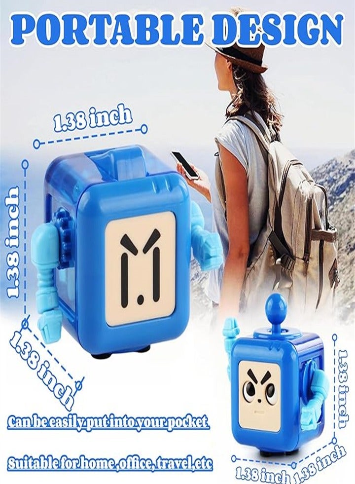 لعبة فيدجيت روبوت كيوب فيدجيت، لتخفيف القلق، لعبة فيدجيت روبوت كيوب مريحة للكبار محمولة باليد، مكعبات بناء فيدجيت رائعة لاضطراب نقص الانتباه وفرط النشاط والوسواس القهري (أخضر*1 أزرق*1) - Image 3