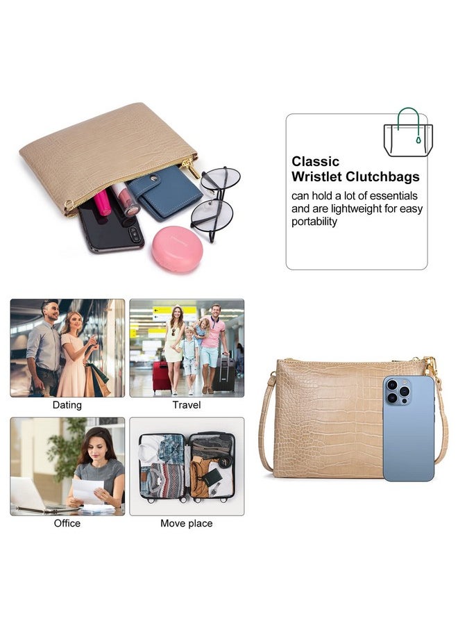 AMELIE GALANTI Small Crossbody Purse Bag For Womenwristlet Clutch Handbag And Crossbody Wallet With Shoulder Strap For Cell Phone (Patternbeige)  - Image 4