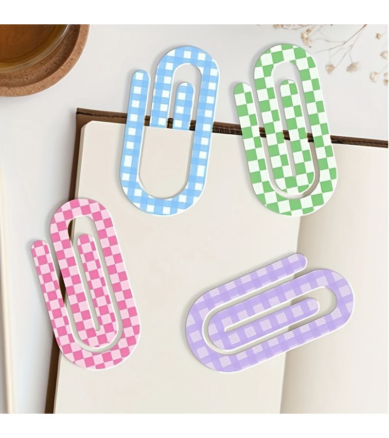 1 Set 2D Flat Enormous Acrylic Paper Clips for Back To School Teacher Appreciation Gifts Office Supplies Bookmark Book Lovers - Image 3