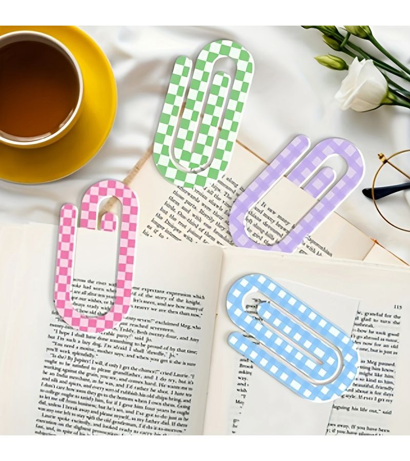 1 Set 2D Flat Enormous Acrylic Paper Clips for Back To School Teacher Appreciation Gifts Office Supplies Bookmark Book Lovers - Image 4