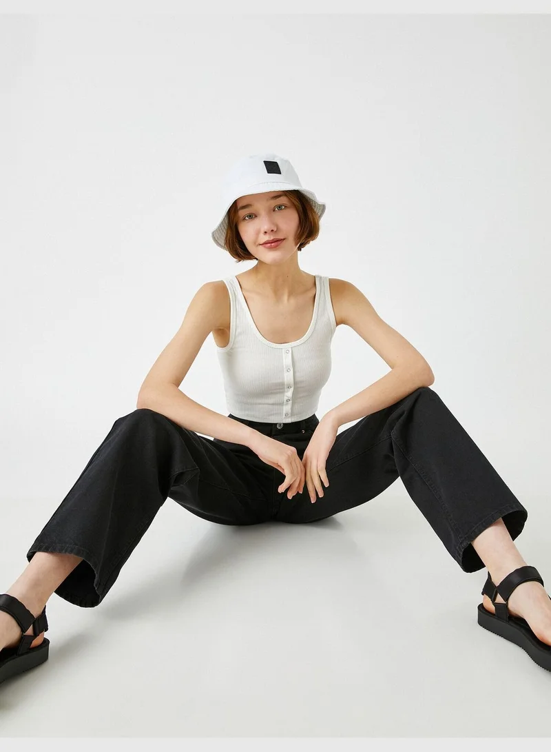 KOTON Ribbed Tanktop Crop