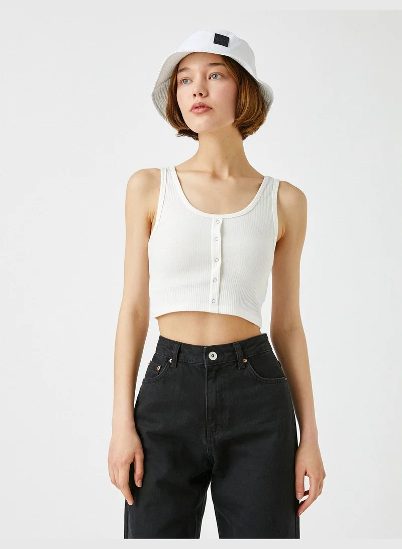 KOTON Ribbed Tanktop Crop
