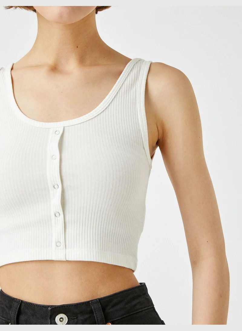 KOTON Ribbed Tanktop Crop