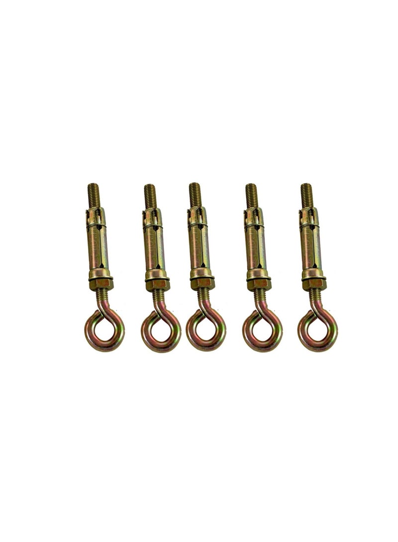 High Strength Metal Sleeve Shield Closed Hook Eye Hook  Open Hook Anchor Bolt Pack of 5 CLOSED HOOK 6 MM - Image 2