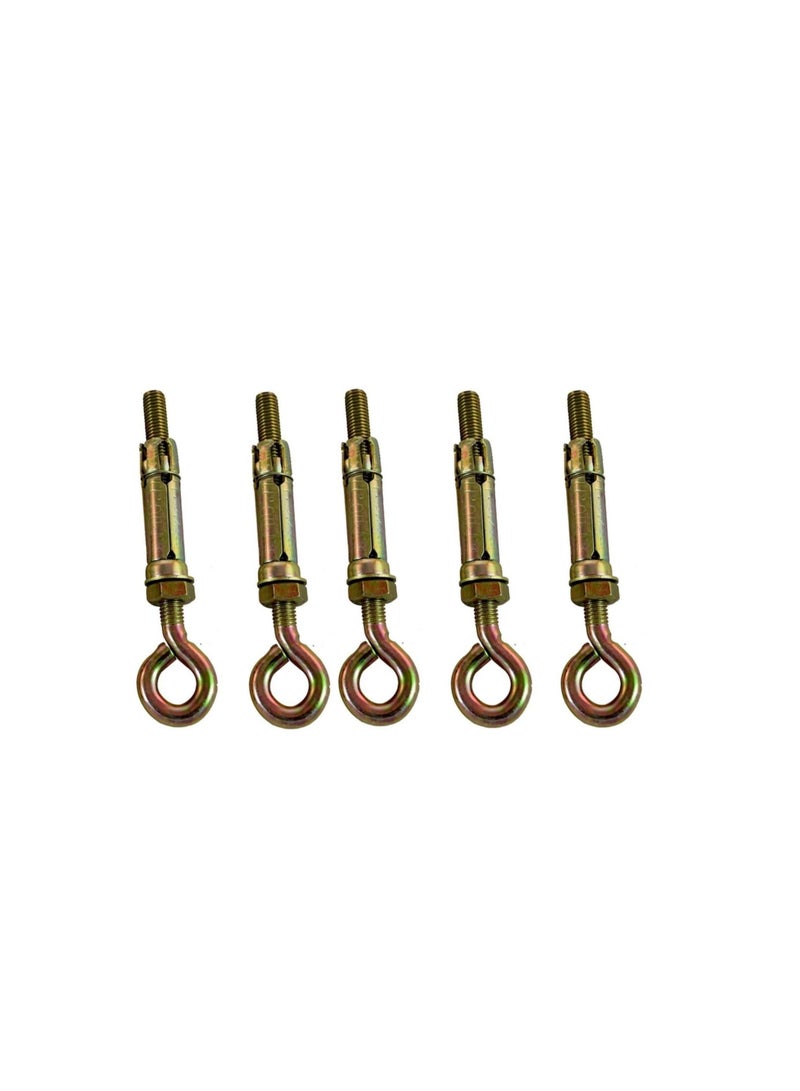 High Strength Metal Sleeve Shield Closed Hook Eye Hook  Open Hook Anchor Bolt Pack of 5 CLOSED HOOK 6 MM - Image 3