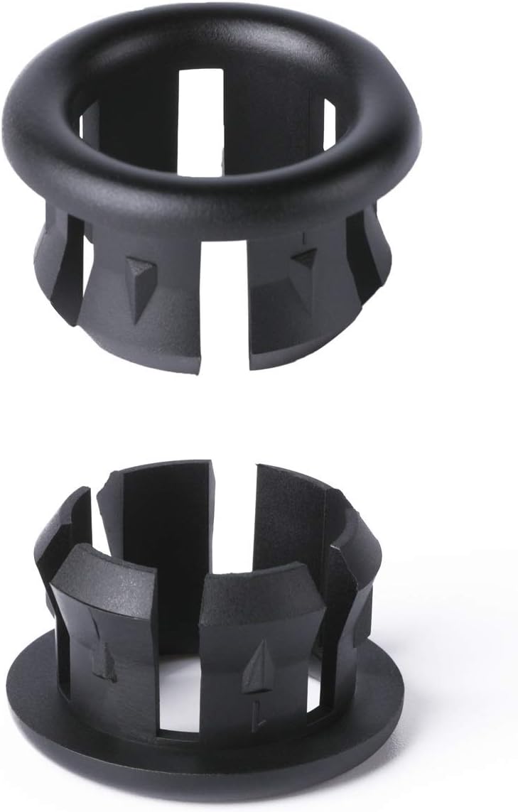VRSS 6-Claw Bathroom Kitchen Sink Overflow Ring Basin Trim Cover Hole Insert in Caps (2Pcs Black) - Image 3