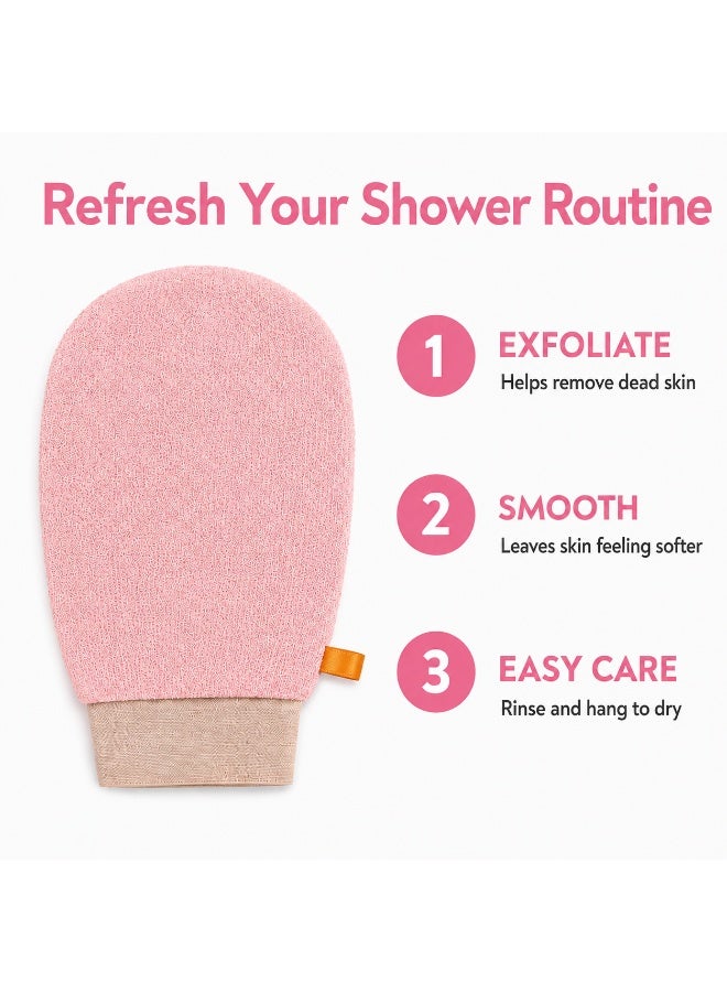 BLOOMING TIME Body Exfoliating Glove, Body Shower Scrub Mitt - Image 3