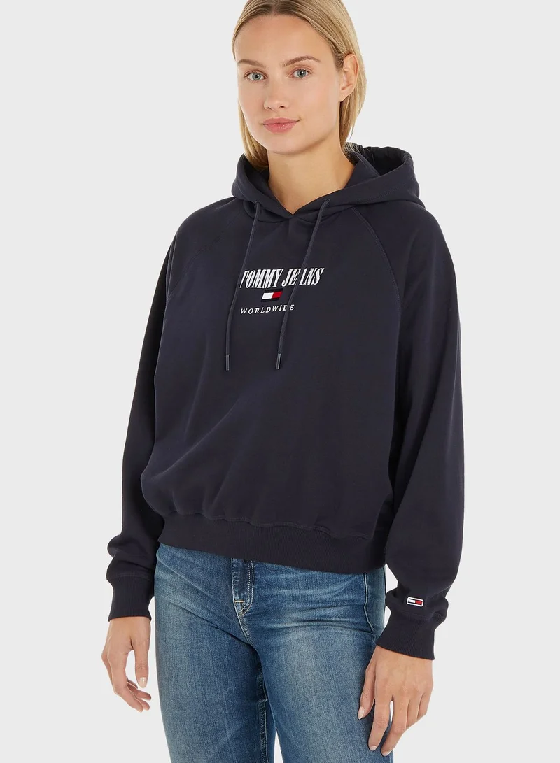 TOMMY JEANS Logo Knitted Hoodie