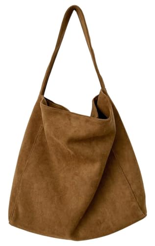 Jusavie Slouchy Suede Hobo Bags Women Crescent Satchels Shoulder Bag Crossbody Purse Corduroy Top-handle College Tote Handbag - Image 1