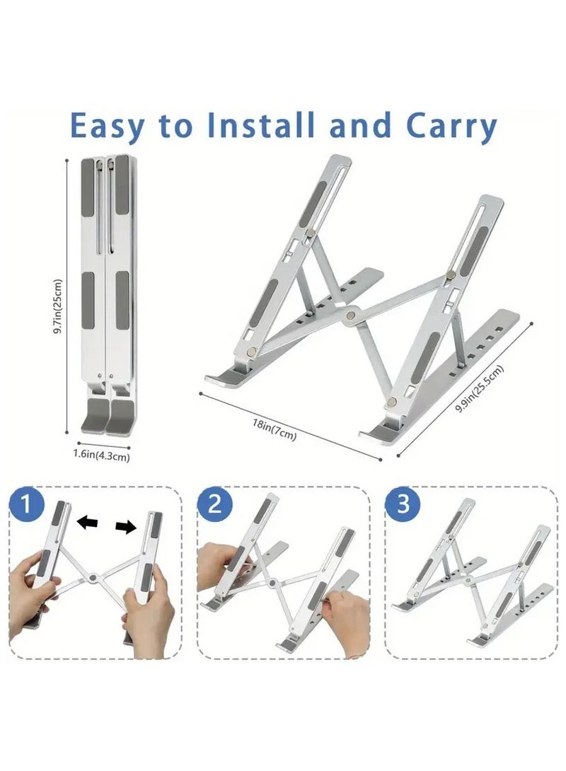 التاليHIAS "حامل كمبيوتر محمول قابل للتعديل للمكتب - حامل كمبيوتر محمول قابل للطي ومحمول مع تبريد جيد التهوية، تصميم مريح لأجهزة MacBook Pro/Air وDell وHP وSony وأجهزة الكمبيوتر المحمولة - خفيف الوزن ومتين وموفر للمساحة" - Image 2