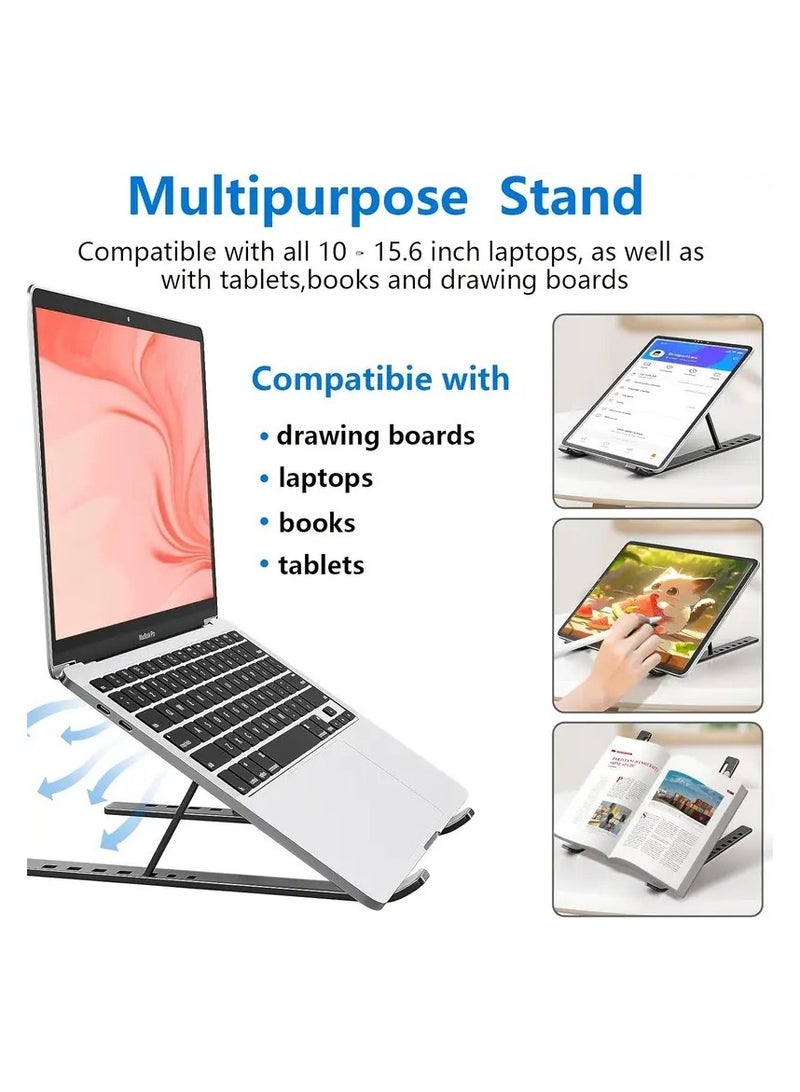 التاليHIAS "حامل كمبيوتر محمول قابل للتعديل للمكتب - حامل كمبيوتر محمول قابل للطي ومحمول مع تبريد جيد التهوية، تصميم مريح لأجهزة MacBook Pro/Air وDell وHP وSony وأجهزة الكمبيوتر المحمولة - خفيف الوزن ومتين وموفر للمساحة" - Image 5