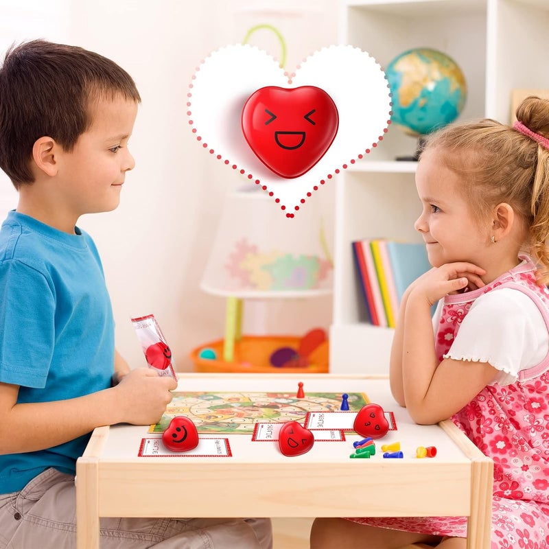 Civaner هدايا عيد الحب من Civaner 120 قطعة لزملاء العمل كرة ضغط على شكل قلب بالجملة مع بطاقات تهنئة كرات ضغط مبتسمة على شكل قلب بطاقة هدية لمناسبة عيد الحب - Image 5