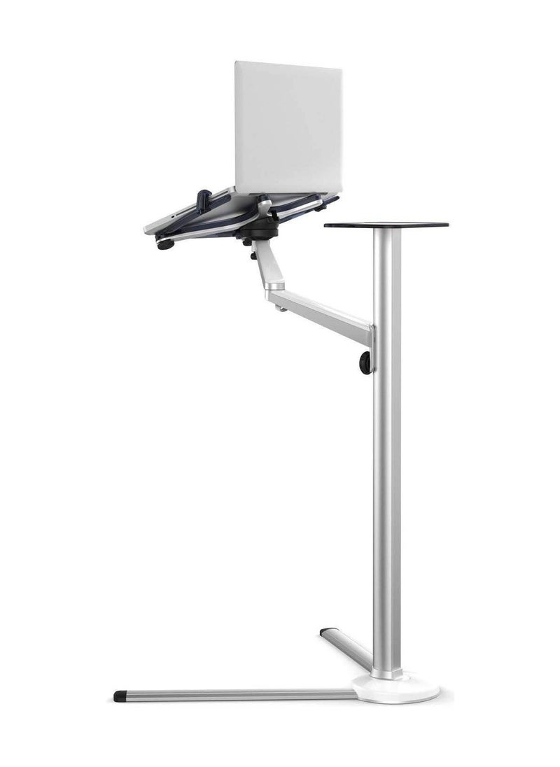 upergo Upergo UP-8 Floor Stand/Holder, Up to 13" iPad & Tablet & 17.3" Laptop, Aluminum Base, Adjustable Height, Tilt, Rotate & Swivel Arm  - Image 1