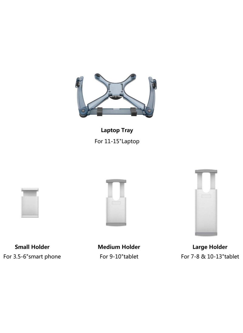 upergo Upergo UP-8 Floor Stand/Holder, Up to 13" iPad & Tablet & 17.3" Laptop, Aluminum Base, Adjustable Height, Tilt, Rotate & Swivel Arm  - Image 2