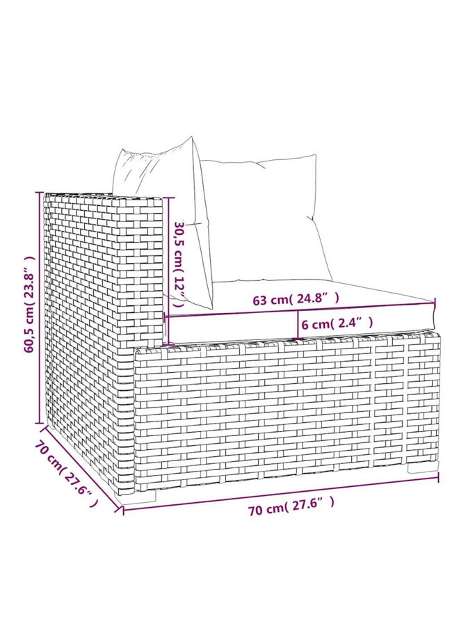 vidaxl 4 Piece Garden Lounge Set with Cushions Poly Rattan Brown 3101676 - Image 5