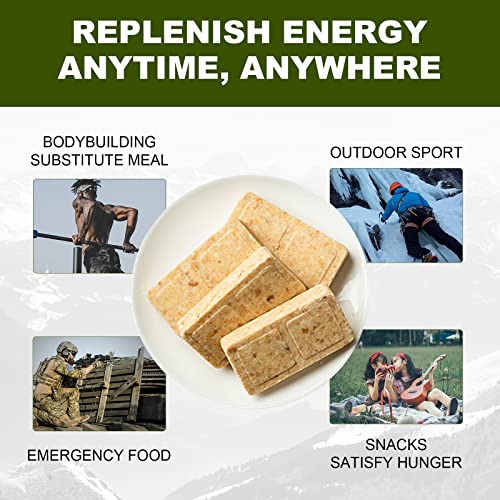 BDH Emergency Food Rations Meal Ready To Eat, Long Self Life 18400 Calorie Survival Tabs Perfect for Camping, Hiking, Army Outdoor Disaster, 20 Pack with Tin Box - Image 5