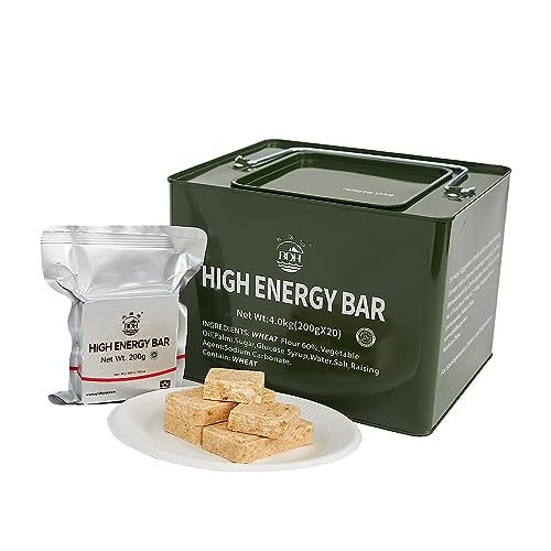 BDH Emergency Food Rations Meal Ready To Eat, Long Self Life 18400 Calorie Survival Tabs Perfect for Camping, Hiking, Army Outdoor Disaster, 20 Pack with Tin Box - Image 1