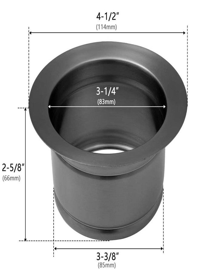 STARSTAR Sink Flange, Deep Garbage Disposal Flange for Kitchen Sink, Fit for 3-1/2 Inch Standard Sink Drain Hole (Black) - Image 2