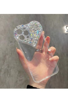Excefore Compatible with iPhone 13 Pro Max case,Luxury Bling Rhinestone 3D Diamond Love Case Glitter Sparkle Soft Silicone TPU Case Cover for Women Girls  - Image 2